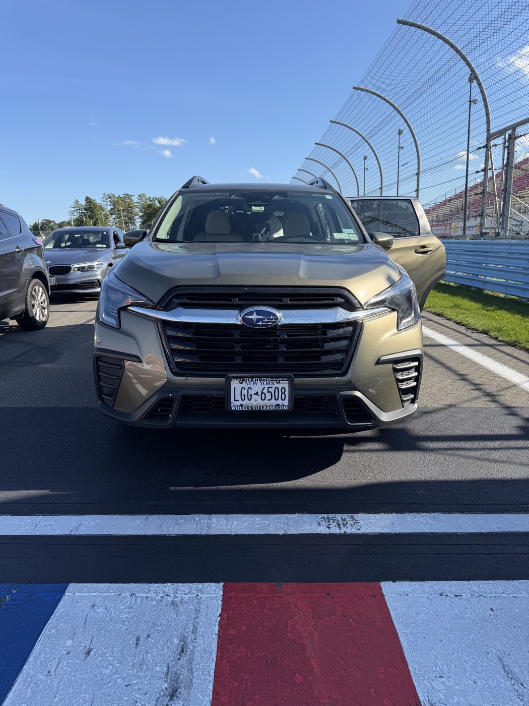 2024 Subaru Ascent on the start-finish line at Watkins Glen International